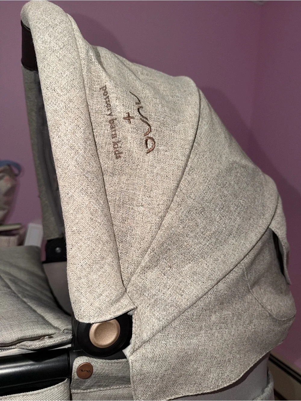 Nuna x pottery barn Tan Bassinet and stand